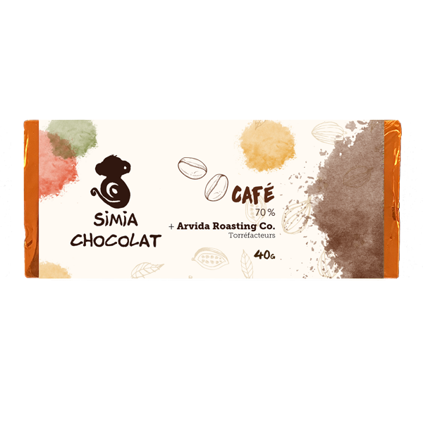 Tablette de chocolat Café Arvida Roasting Simia Chocolat