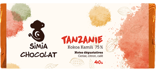 Tablette de chocolat noir Tanzanie Simia Chocolat